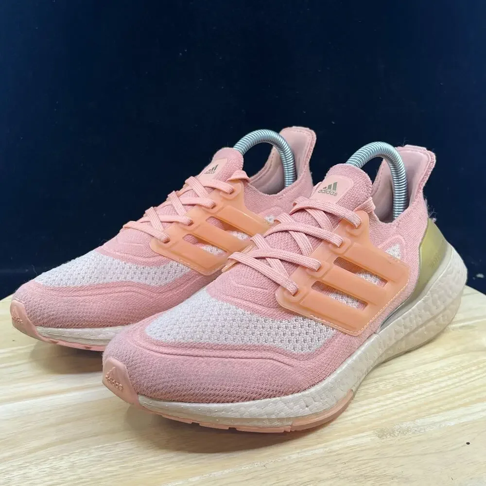 Adidas Ultraboost 21 Womens Ambient Blush Pink Athletic Running Shoe FY3953 Sz 7